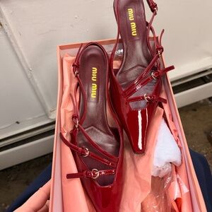 Miu Miu Glossy Red Heels